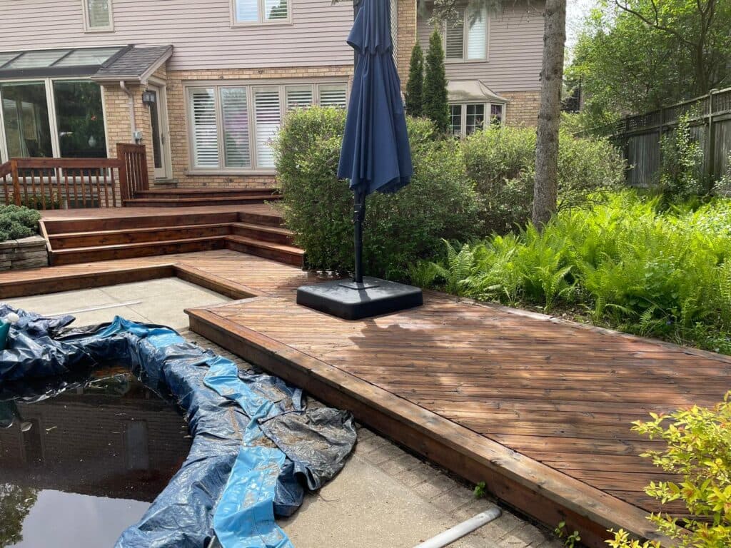 Fence Staining by DeckStain.ca in Ontario