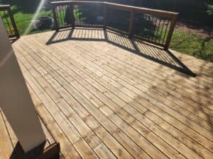 Before & After — Deck Cleaning by DeckStain.ca in Woodstock, Ontario